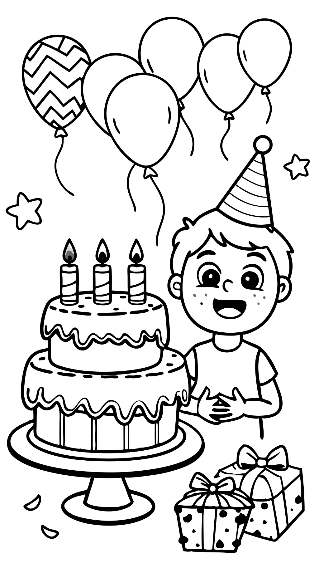 coloriages de fête d’anniversaire